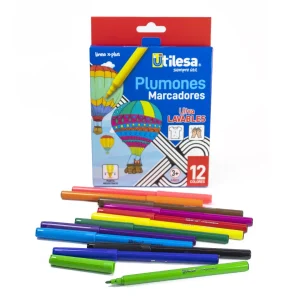 MARCADORES 12 COLORES LINEA X-PLUS EN CAJA