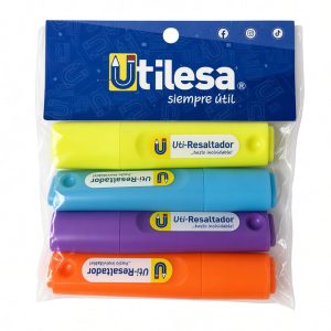 Set de 4 Resaltadores Utilesa