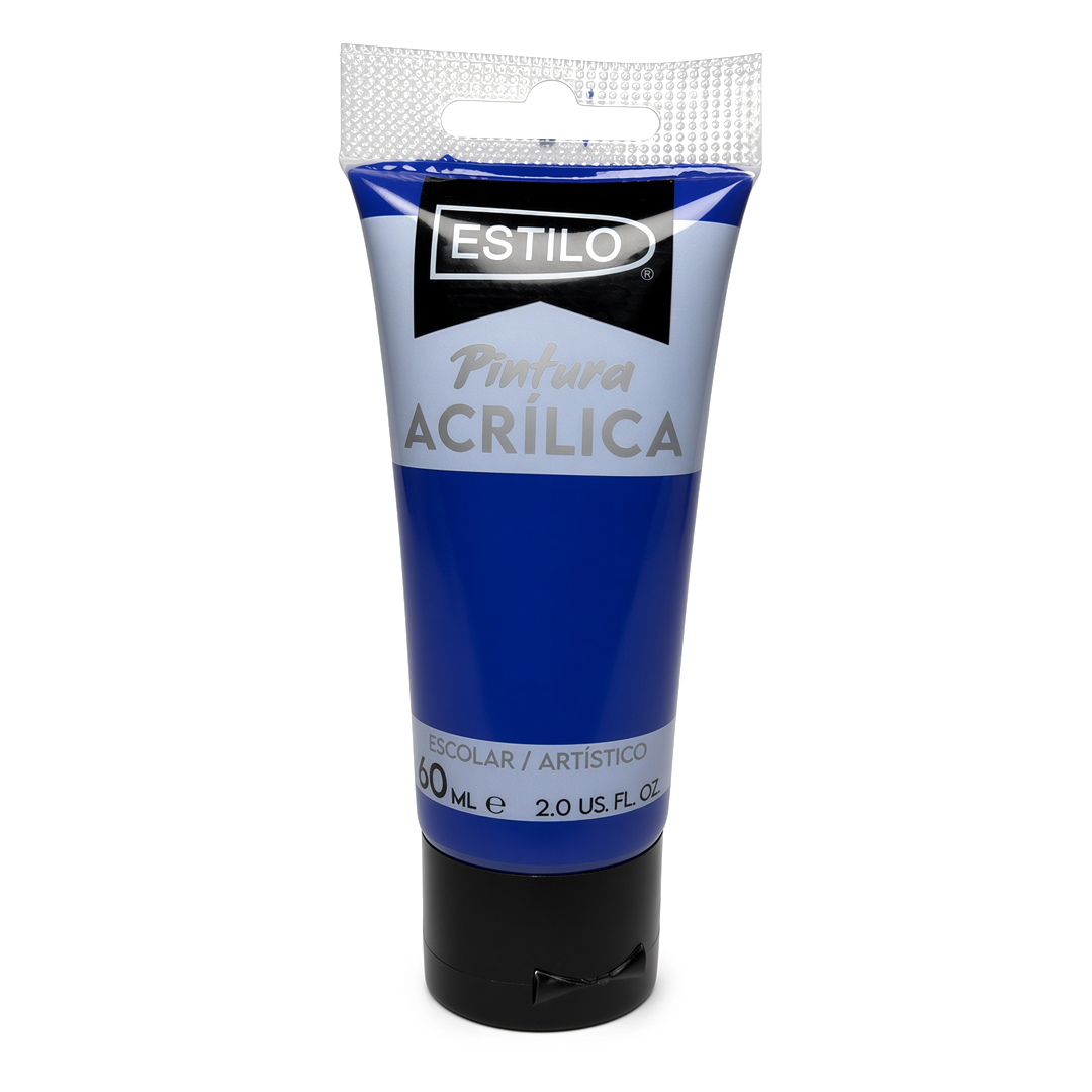 Pintura Acrílica Estilo 60ml Tubo Azul