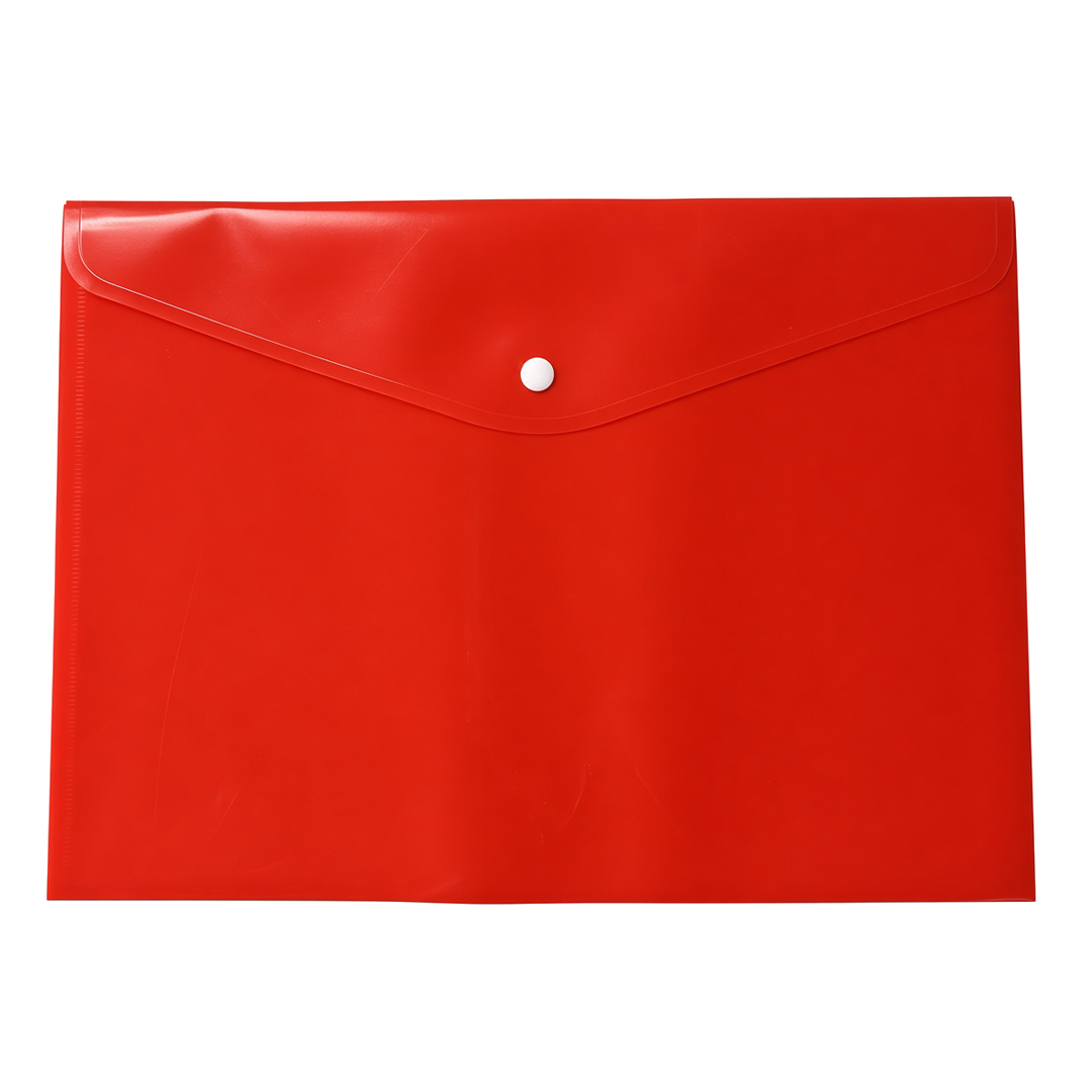 Sobre Plástico A4 con Broche Rojo