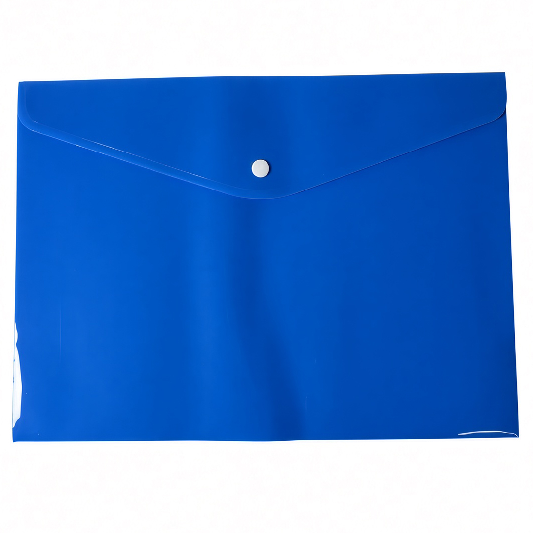 Sobre Plástico A4 con Broche Azul