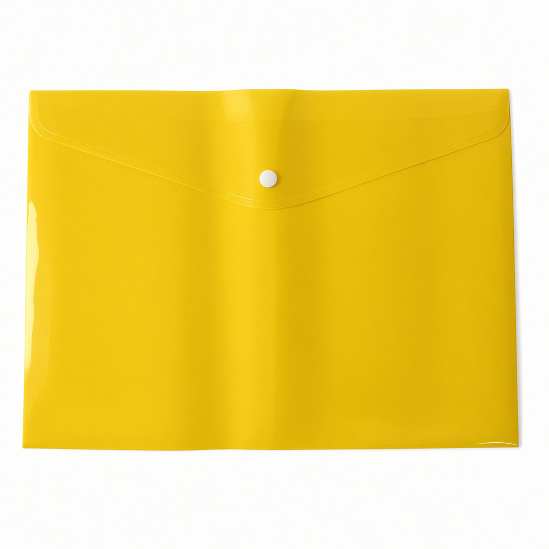 Sobre Plástico A4 con Broche Amarillo