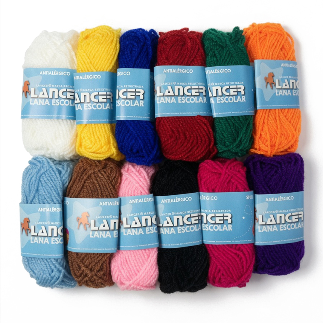 Lana Escolar Lancer 12gr x Unidad– Colores Surtidos