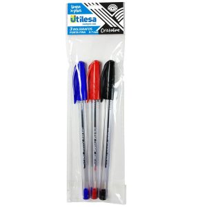 BolÃgrafo LÃnea X-Plus Cristaline Punta Fina BlÃster x3